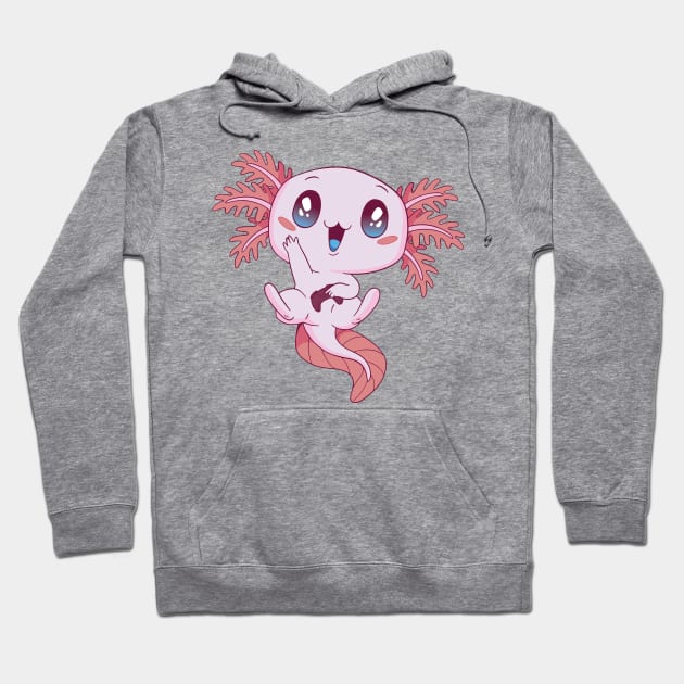 Axolotl Sleeping P R t shirt Hoodie by LindenDesigns